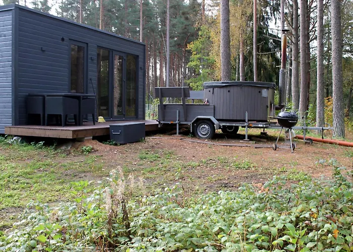 Minimaja Saunaga Vaatega Maennimetsale